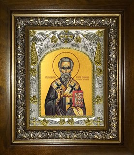 Икона Игнатий Богоносец Антиохийский, епископ, в киоте 20х24 см 24013