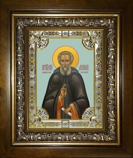 Икона Димитрий (Дмитрий) Прилуцкий преподобный, в киоте 24х30 см 24065