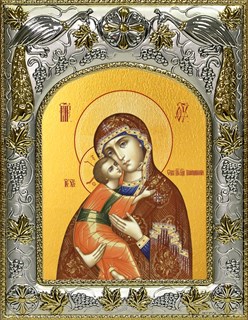 Икона Владимирская икона Божией Матери, 14х18 см 24075