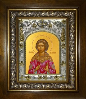 Икона Виринея (Вероника) Едесская мученица , в киоте 20х24 см 24095