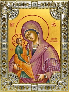 Икона Шуйская икона Божией Матери, 18х24 см, со стразами 24111
