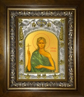 Икона Мария Египетская, преподобная, в киоте 20х24 см 24134