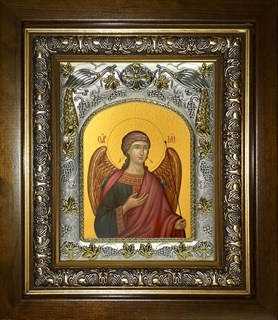 Икона Михаил архангел, в киоте 20х24 см 24180