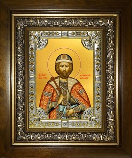 Икона Игорь Благоверный Великий князь, в киоте 24х30 см 24245