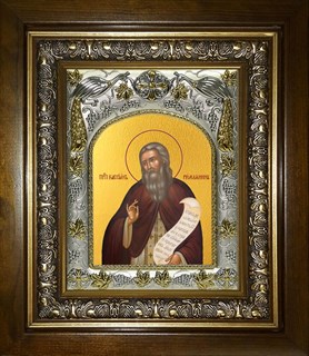 Икона Кассиан (Иоанн Кассиан) Римлянин преподобный, в киоте 20х24 см 24261