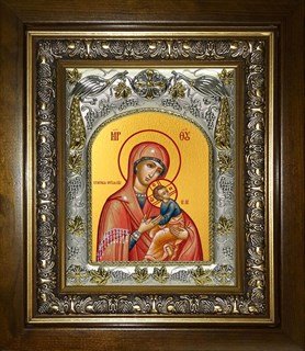 Икона Страстная икона Божией Матери, в киоте 20х24 см 24309