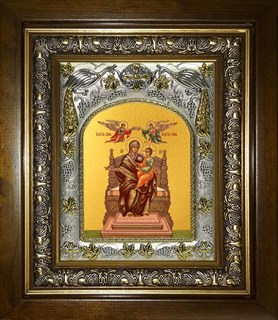 Икона Домостроительница, икона Божией Матери, в киоте 20х24 см 24313