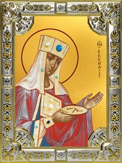 Икона Елена равноапостольная царица, 18х24 см, со стразами 24333