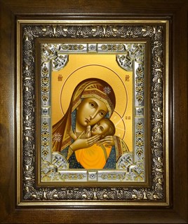 Икона Корсунская икона Божией Матери, в киоте 24х30 см 24378