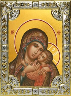 Икона Умиление, икона Божией Матери, 18х24 см, со стразами 24393
