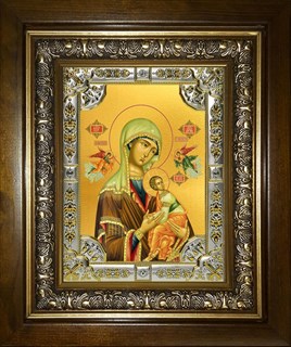 Икона Страстная икона Божией Матери, в киоте 24х30 см 24635