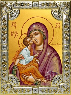 Икона Акафистная икона Божией Матери, 18х24 см, со стразами 24647