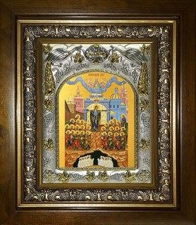Икона Непроходимая дверь, икона Божией Матери, в киоте 20х24 см 24756