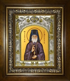 Икона Алексий (Алексей) Голосеевский, Киевский преподобный, иеромонах, в киоте 20х24 см 24757