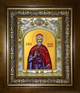 Икона Святослав Владимирский, в киоте 20х24 см 24775