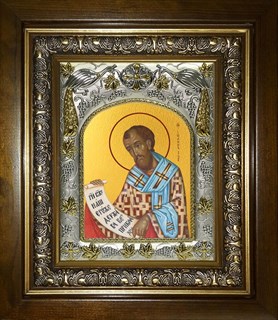 Икона Иоанн (Иван) Златоуст, архиепископ Константинопольский, святитель, в киоте 20х24 см 24823