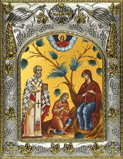 Икона Беседная икона Божией Матери, 14х18 см 24833