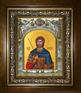 Икона Виктор Никомидийский мученик, в киоте 20х24 см 24835