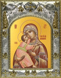 Икона Владимирская икона Божией Матери, 14х18 см 24968