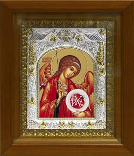 Икона Архангел Михаил, в киоте 20х24 см 24990