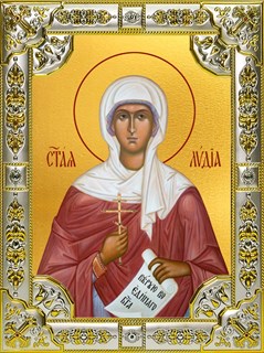 Икона Лидия мученица, 18х24 см, со стразами 25025