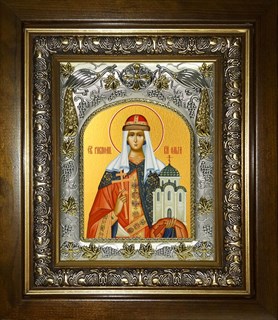 Икона Ольга равноапостольная великая княгиня, в киоте 20х24 см 25051