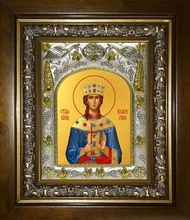 Икона Екатерина Александрийская, великомученица, в киоте 20х24 см 25054