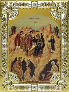 Икона Рождество Христово, 18х24 см, со стразами 25129