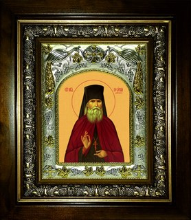 Икона Георгий исповедник Даниловский, преподобный, чудотворец, в киоте 20х24 см 25133