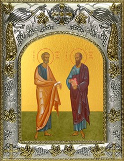 Икона Петр и Павел апостолы, 14х18 см 25179