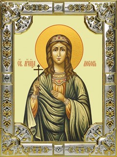 Икона Любовь мученица, 18х24 см, со стразами 25237