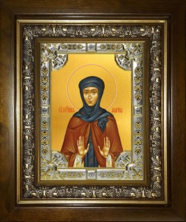 Икона Марина преподобная, в киоте 24х30 см 25251