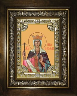Икона Александра Римская мученица, со стразами, в киоте 24х30 см 25276