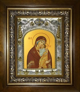 Икона Ярославская икона Божией Матери, в киоте 20х24 см 25331