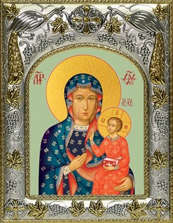 Икона Ченстоховская икона Божией Матери, 14х18 см 25352