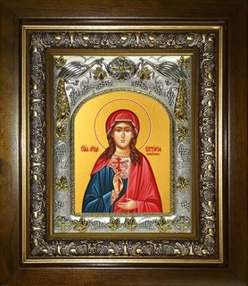 Икона Виктория Кордубская, в киоте 20х24 см 25377