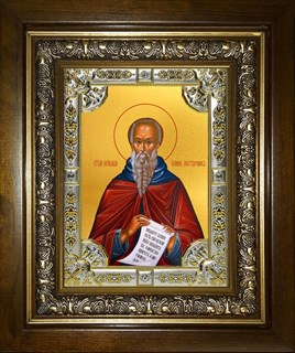 Икона Иоанн (Иван) Лествичник преподобный, в киоте 24х30 см 25422