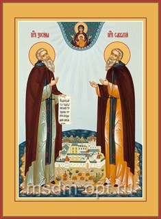 Икона Зосима и Савватий Соловецкие преподобные 25429