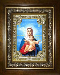 Икона Аз есмь с вами ,и никтоже на вы икона Божией Матери, в киоте 24х30 см 25441
