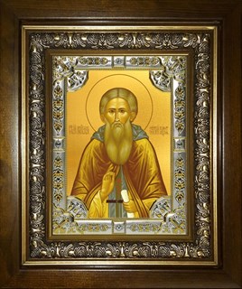 Икона Сергий (Сергей) Радонежский преподобный, в киоте 24х30 см 25497