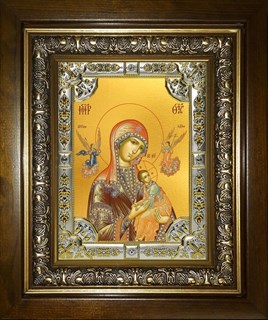Икона Страстная икона Божией Матери, в киоте 24х30 см 25507