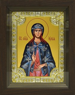 Икона Юлия (Иулия) мученица, в киоте 24х30 см 25516