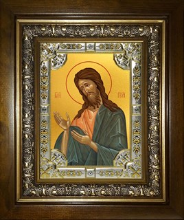 Икона Иоанн (Иван) Предтеча, Креститель Господень, в киоте 24х30 см 25526
