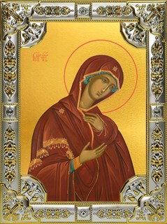 Икона Деисусная икона Божией Матери, 18х24 см, со стразами 25554