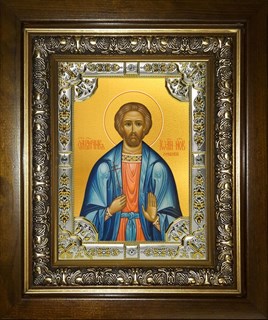 Икона Иоанн (Иван) Новый, Сочавский, великомученик, в киоте 24х30 см 25598