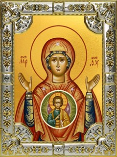 Икона Знамение, икона Божией Матери, 18х24 см, со стразами 25601