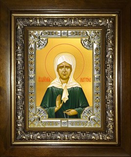 Икона Матрона Московская блаженная, в киоте 24х30 см 25619