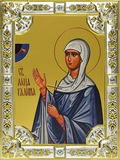Икона Галина Коринфская мученица, 18х24 см, со стразами 25697