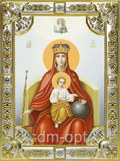 Икона Державная икона Божией Матери, 18х24 см, со стразами 25764