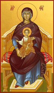 На Престоле, икона Божией Матери 25777
